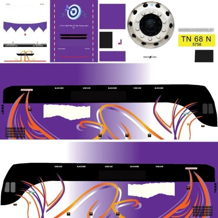 purple livery bussid